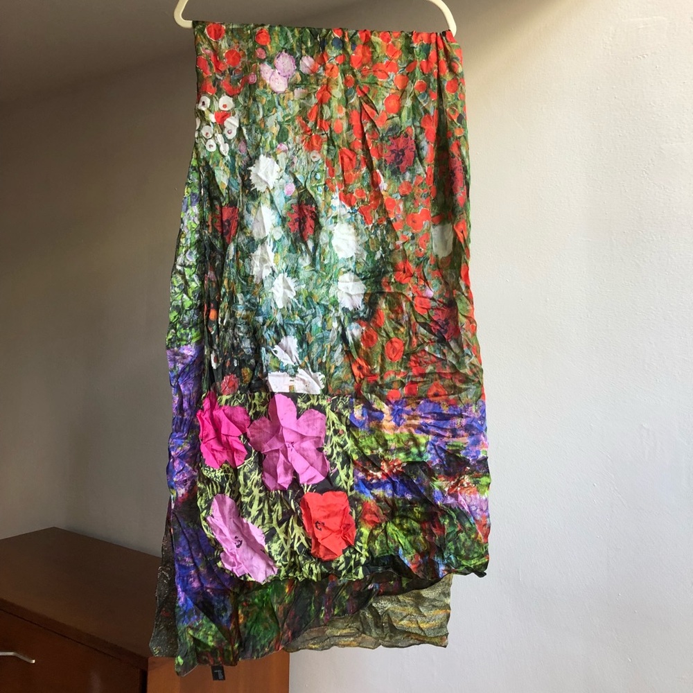 Colorful Artistic Silk Scarf
